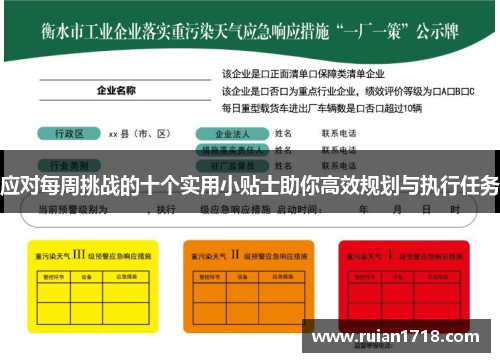 应对每周挑战的十个实用小贴士助你高效规划与执行任务 应对每周挑战的十个实用小贴士助你高效规划与执行任务